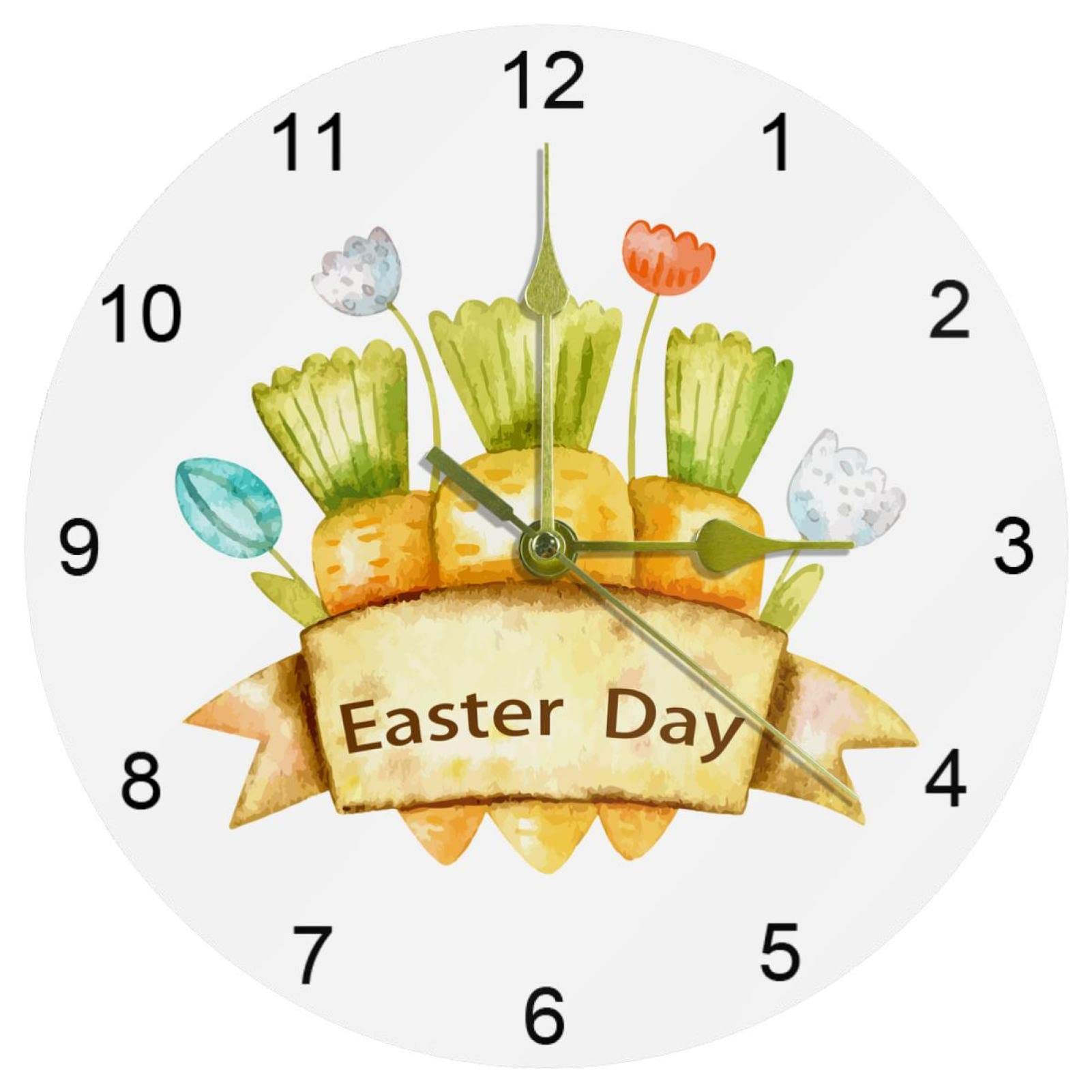 Horloge murale silencieuse carotte anti tic-tac pour classe et cuisine