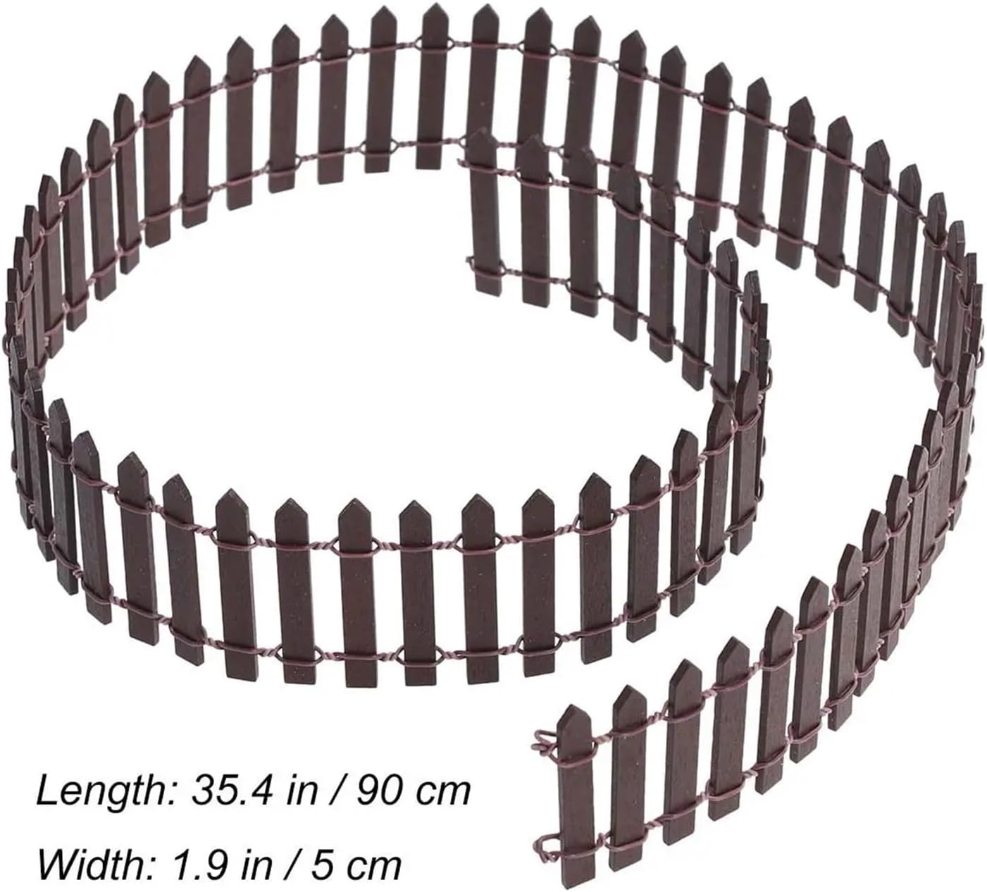 6Pcs Mini Wooden Fence for Fairy Garden Miniature Landscaping DIY Micro Scene Bonsai Pot Terrarium Decor