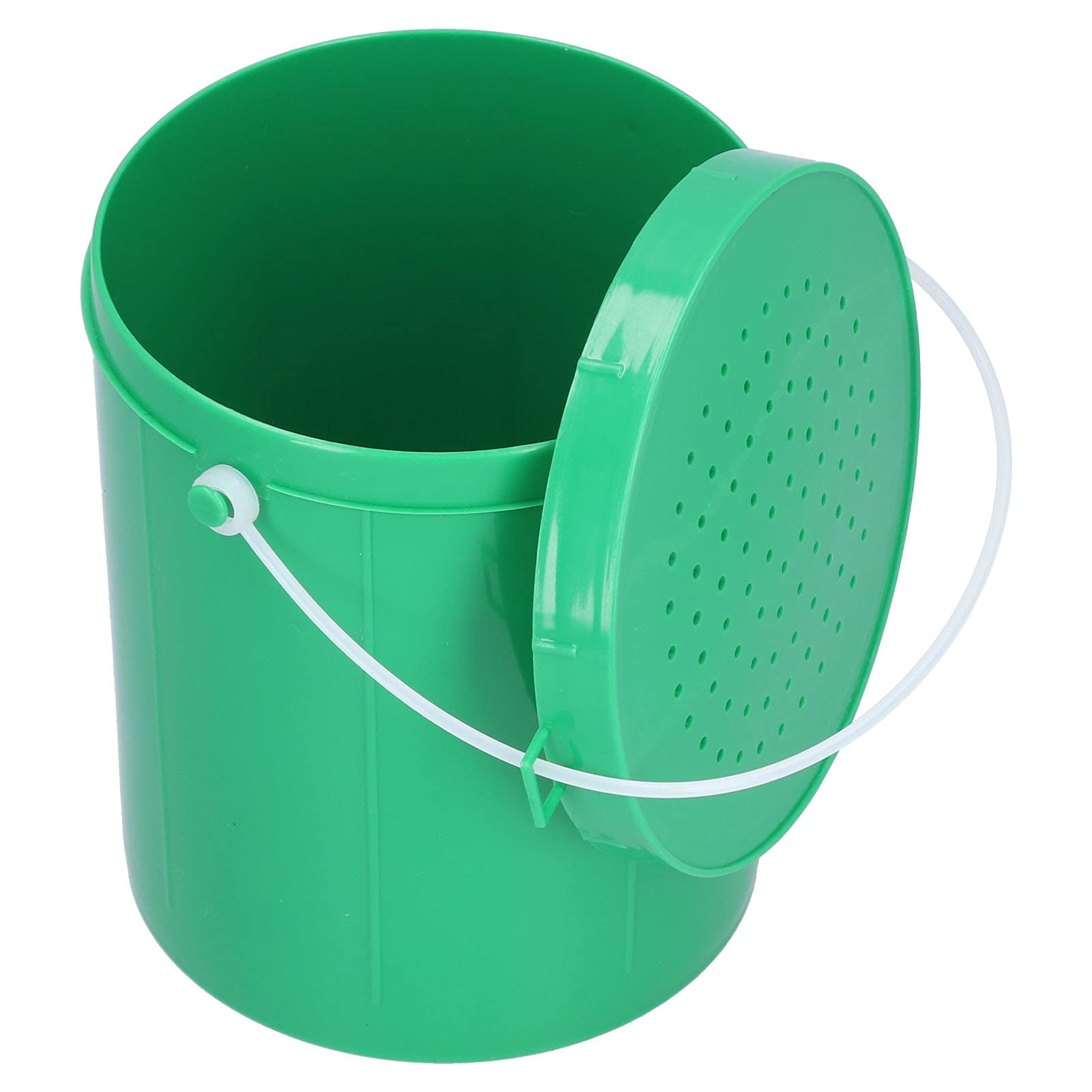 Alomejor Fishing Bait Bucket, Plastic Portable Lure Earthworms Bucket Breathable Vent Tackle Box with Handle for Outdoor Fishing