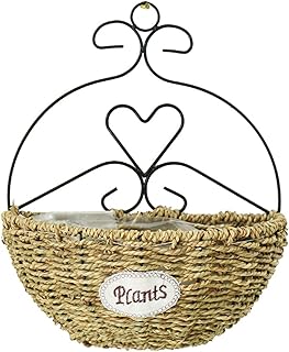 XHONG Wiszący kosz na kwiaty na ścianę, wisząca donica ścienna na rośliny naścienne, wieszak na rośliny wewnątrz na zewnątrz wiszący uchwyt na rośliny do wewnątrz na zewnątrz ogród zioła sukulent sukulent sufit okno wiszące