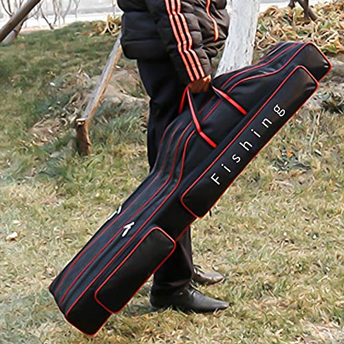 Sabotennロッドケース 釣竿ケース フィッシングバッグ 釣り用ロッドケース 防水 大容量 ポータブル 肩掛け 釣り竿 ツール収納袋 折り畳み 80/90/120/130/150cm 7枚目