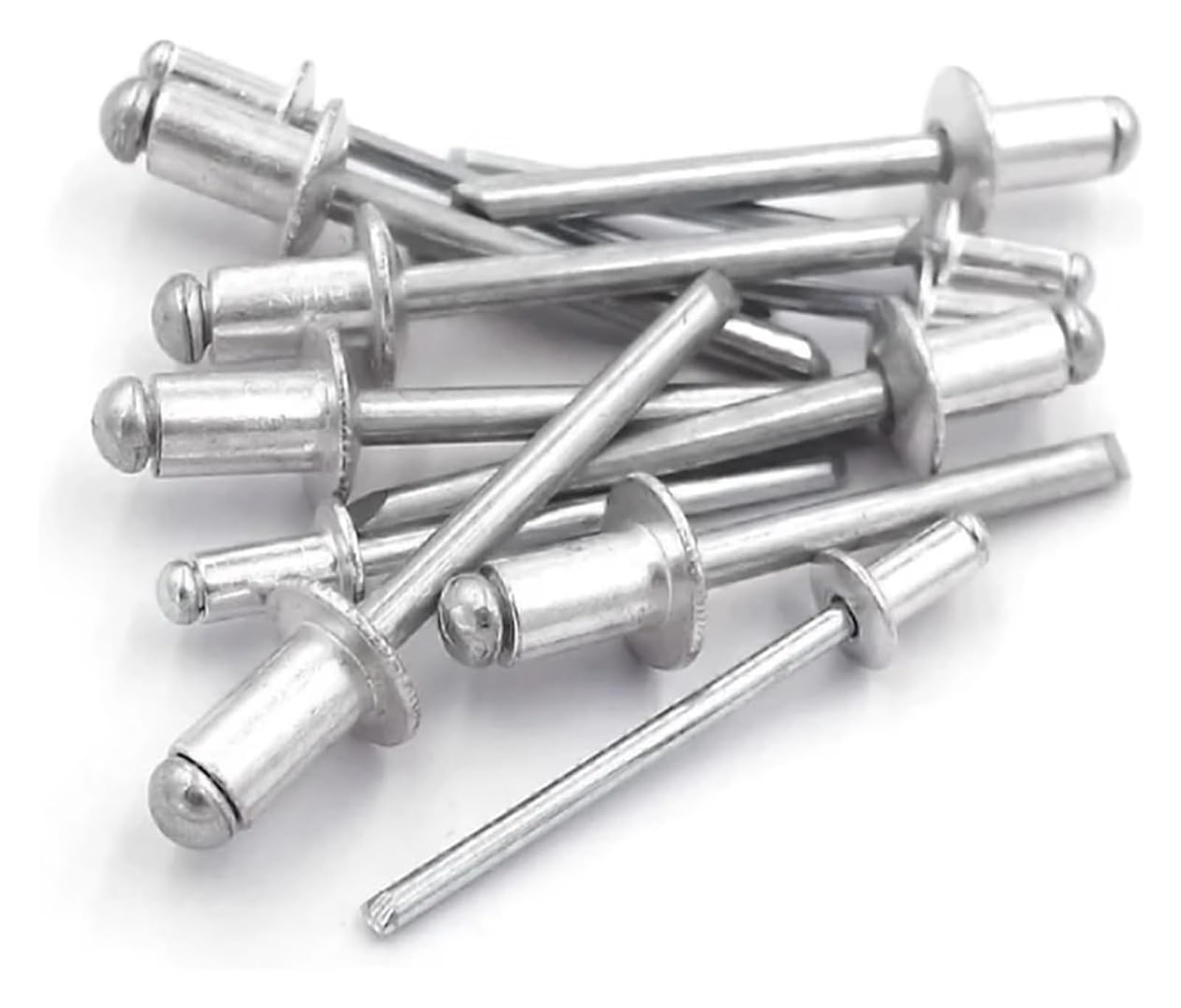 Remaches 10-50 Remaches de Aluminio M2.4 M3.2 M4 M4.8 M5 M6, Remaches Ciegos de Cabeza abombada, vástago de Acero, Remaches de Escape de Mandril(6mm,M4.8 30pcs)