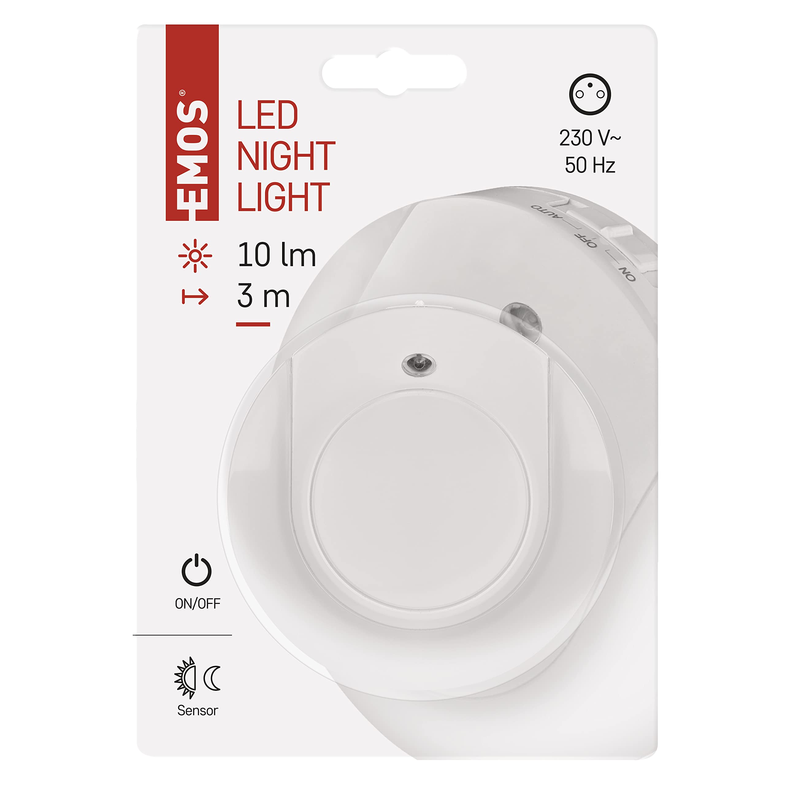 Luce Notturna EMOS Con Sensore Crepuscolare - LED Regolabile Bianco Caldo