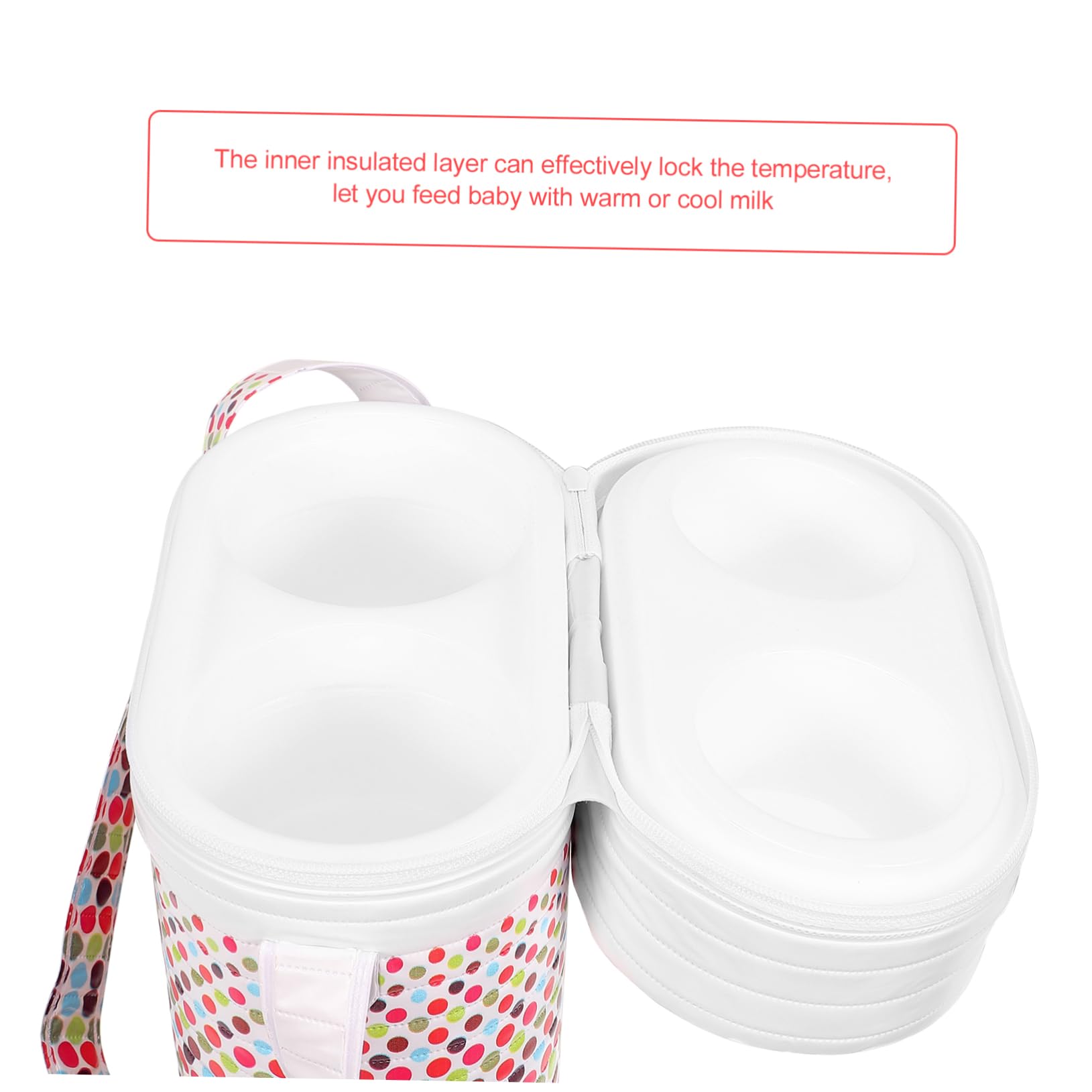 Toyvian 2 Pezzi Secchio isolato di tazza di latte bottiglie di latte materno biberon da viaggio manicotto isolante per biberon scaldabiberon portatile da viaggio pvc bianca