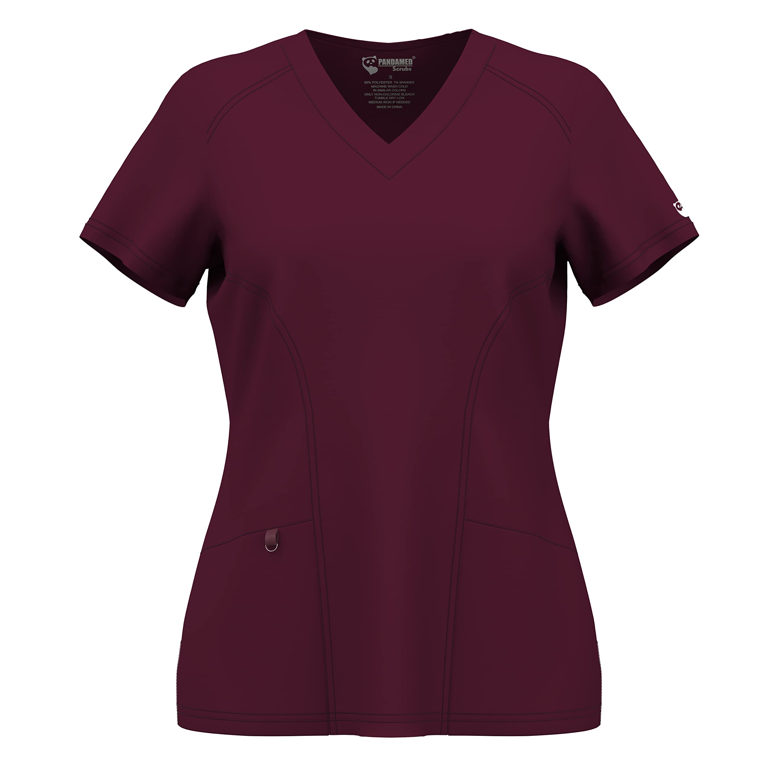 Stretch Women Nursing Scrubs Top- V Neck with Shoulder Yoke Fashion Nurse Scrubs Medical Uniforms Top PST550TOP