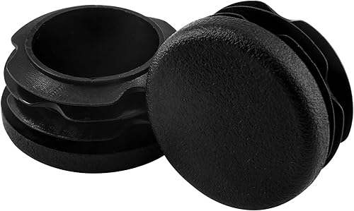 Miniatura 8 de Jiozermi Tapón redondo de plástico de 2 pulgadas, tapón de acabado de muebles redondo negro para postes de tubería, sillas y muebles