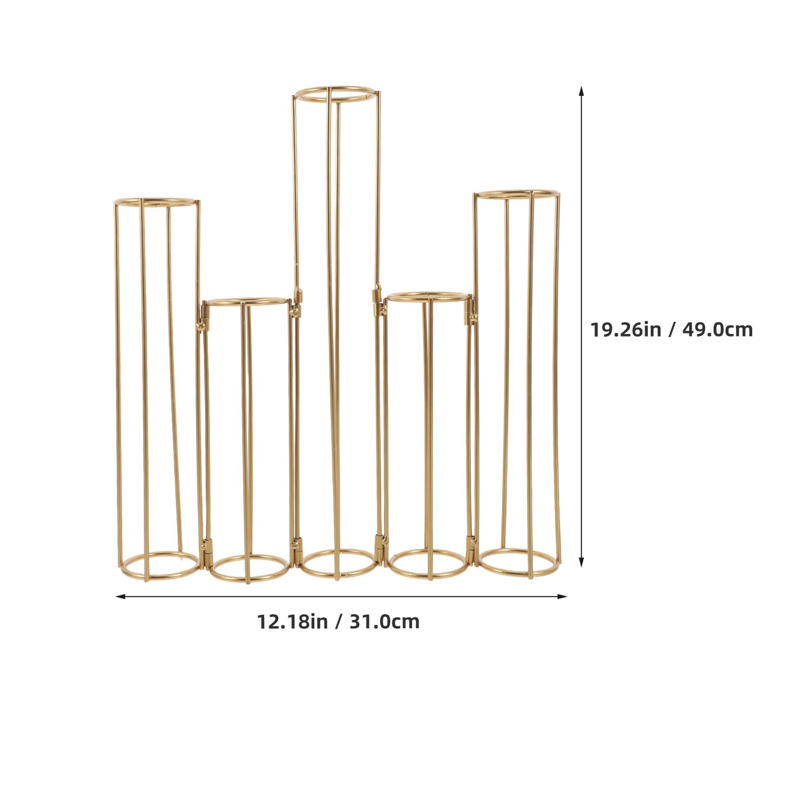 Vase Hydroponique Tubes Verre avec Support Métallique Rotatif Station de Propagation Flexible pour Fleurs et Plantes Décoratives Adapté Salon Bureau et Mariage