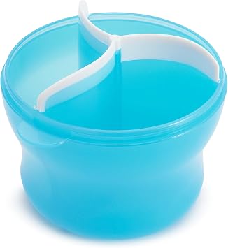موزع تركيبة مونشكين، خالي من مادة Bpa، 3 أقسام سعة 9 أونصة، أزرق، عبوتان