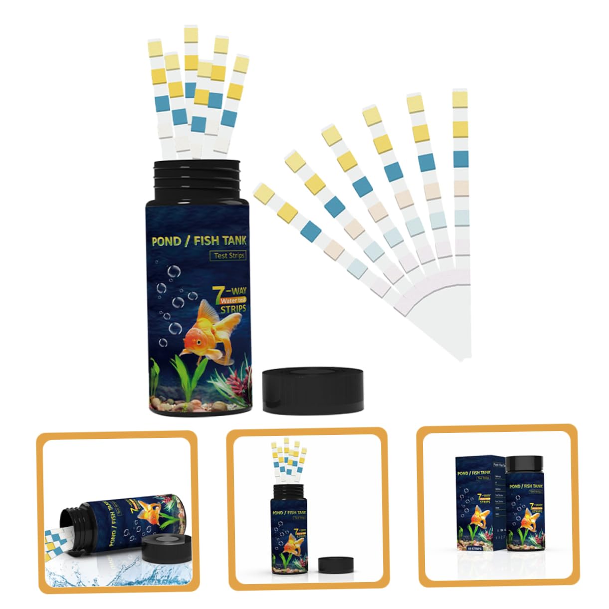 Gatuida 200pezzi Strisce Di Test Per Kit Multiplo Per Acquario Piscina e Laghetto Monitoraggio Ph e Durezza Test Per Potabile e Acquari Per Manutenzione Facile