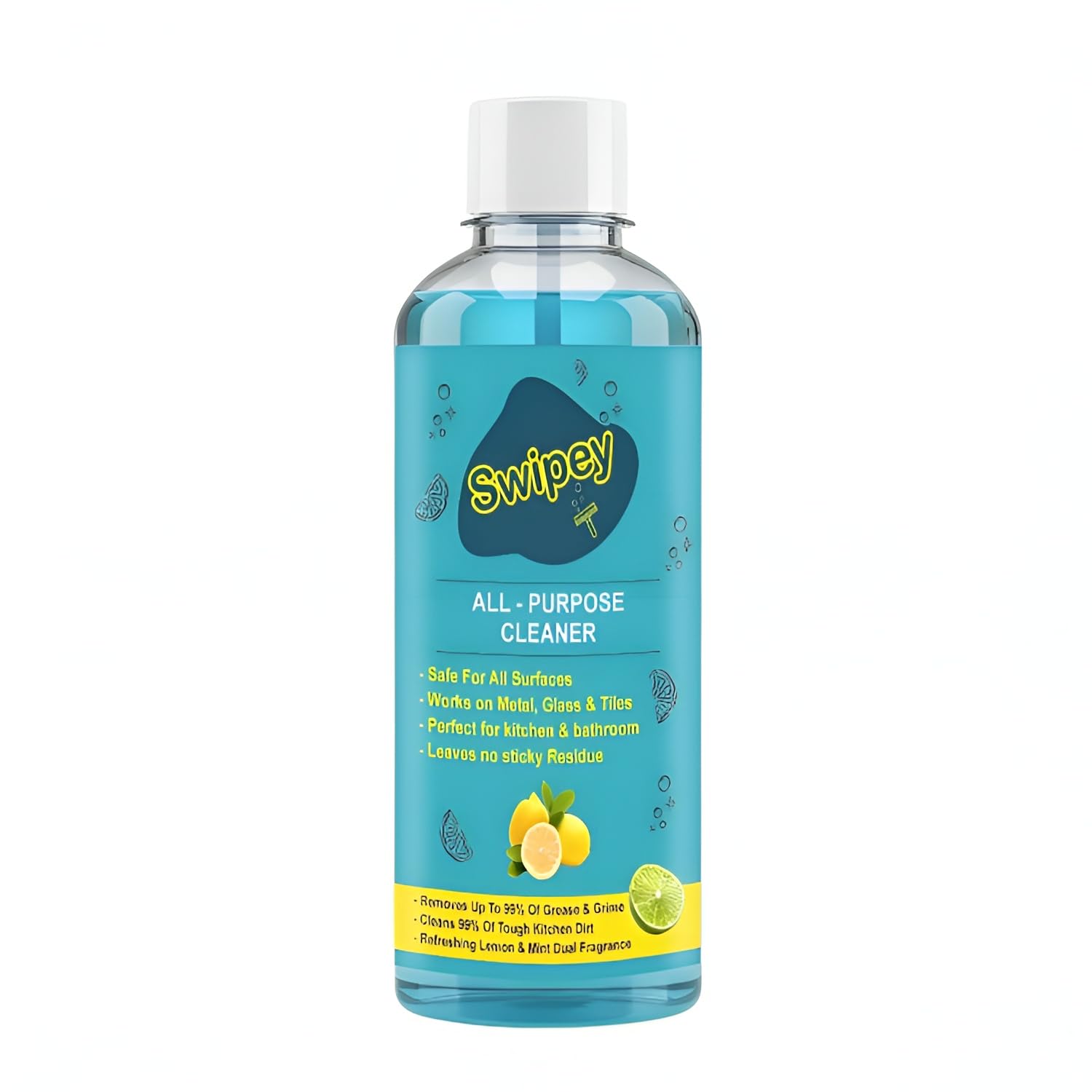 Swipey All-Purpose Cleaner, Lemon Scented, Multi-Surface Cleaning Solution, Blue Liquid, 200ml, Pack of 1-image-38