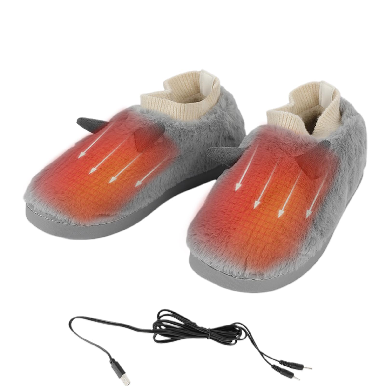 Maciun Pantofole Riscaldanti Elettriche, Scaldapiedi Elettrico Riscaldante - Scaldapiedi Elettrico, Scarpe Riscaldanti, Pantofole a Microonde, Scaldapiedi per Alleviare la Rigidità dei
