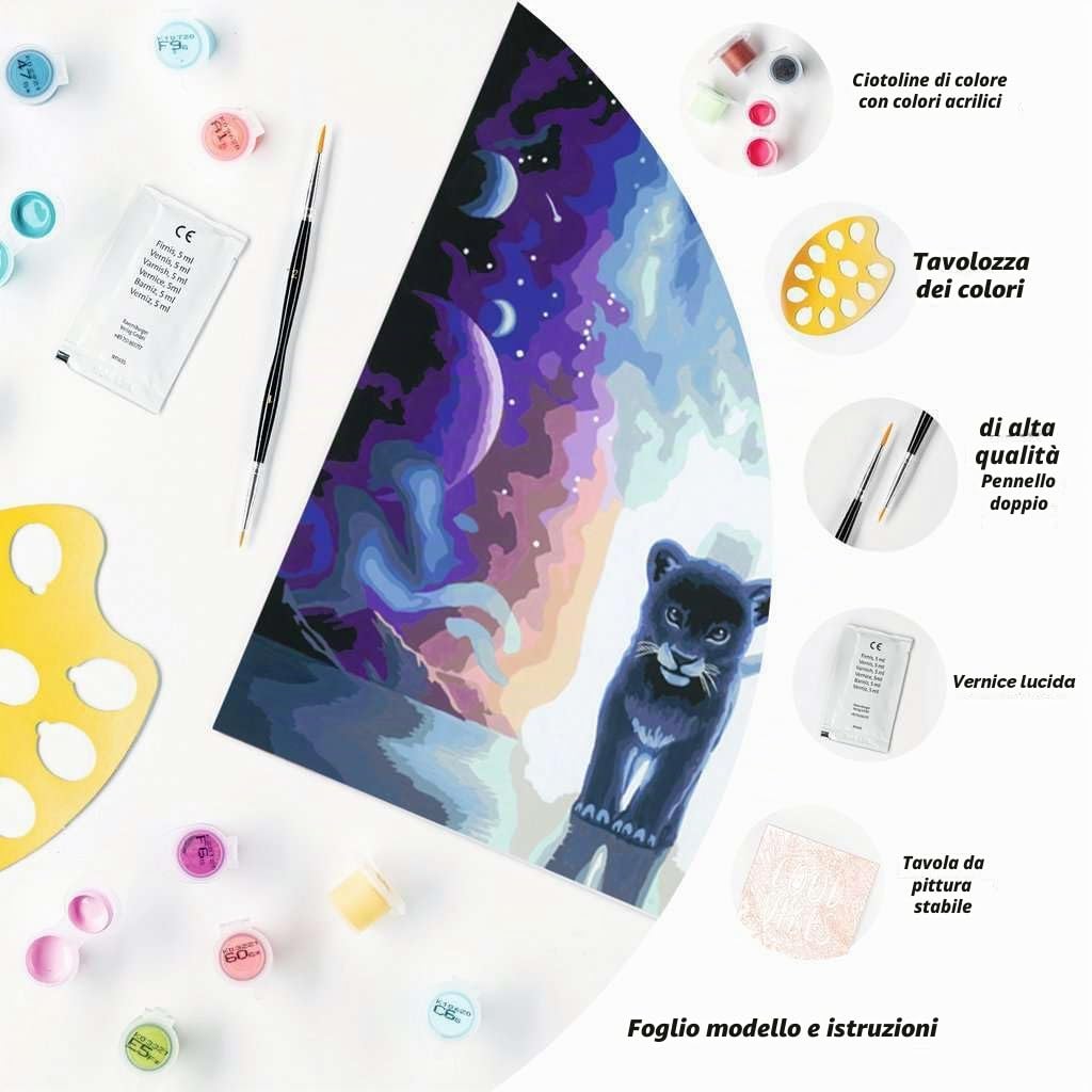 Ravensburger CreArt 23516 - La via del re - Pittura con numeri per adulti, set di pittura fai da te con pennello e colori acrilici, regalo per donne e uomini, pittura per adulti