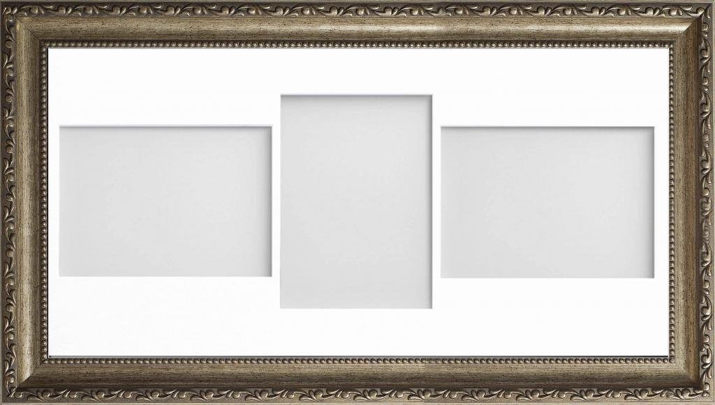 Frame Company Brompton Bronze Multi-Aperture Photo Frame with Mount, 20x10 for 7x5 (x3 LPL) * Choice of Mount Design* NEW