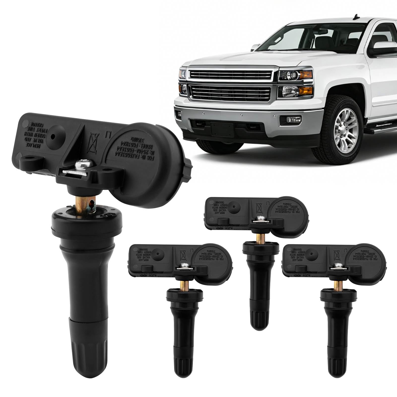 HQPASFY TPMS Sensor 315MHz Tire Pressure Sensor, Compatible with 2006-2019 Chevy Silverado/Tahoe, Cadillac Escalade, GMC Sierra/Yukon, Buick Lucerne & More, Replaces# 13598772, 13581558, 13586335
