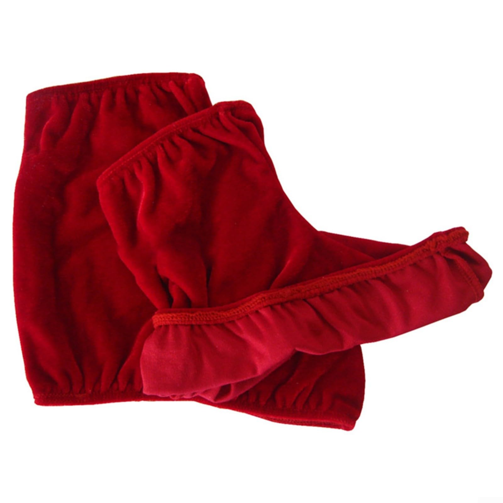 1 Pair Figure Skating Boot Covers, Polyester Elastic Protective Sleeves for Ice Skates and Hockey Skates, Suitable for Shoe Size 33-37, Ideal for Winter Sports Training(Red)