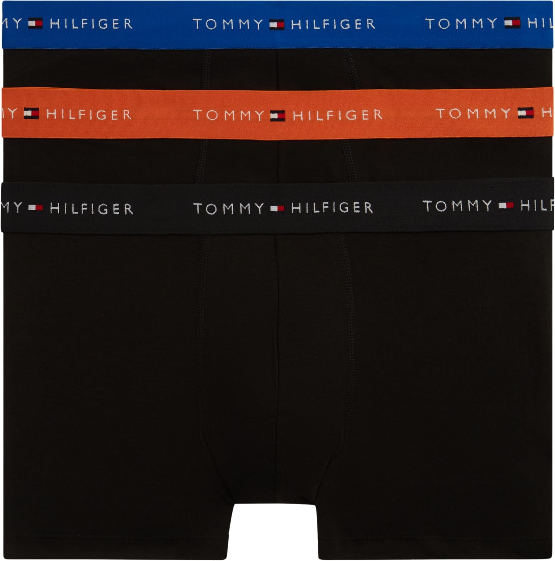 Tommy Hilfiger Men's 3P Trunk Wb UM0UM03890 Trunk, BLUE (Reg Blu/Bon Org/Blk), L