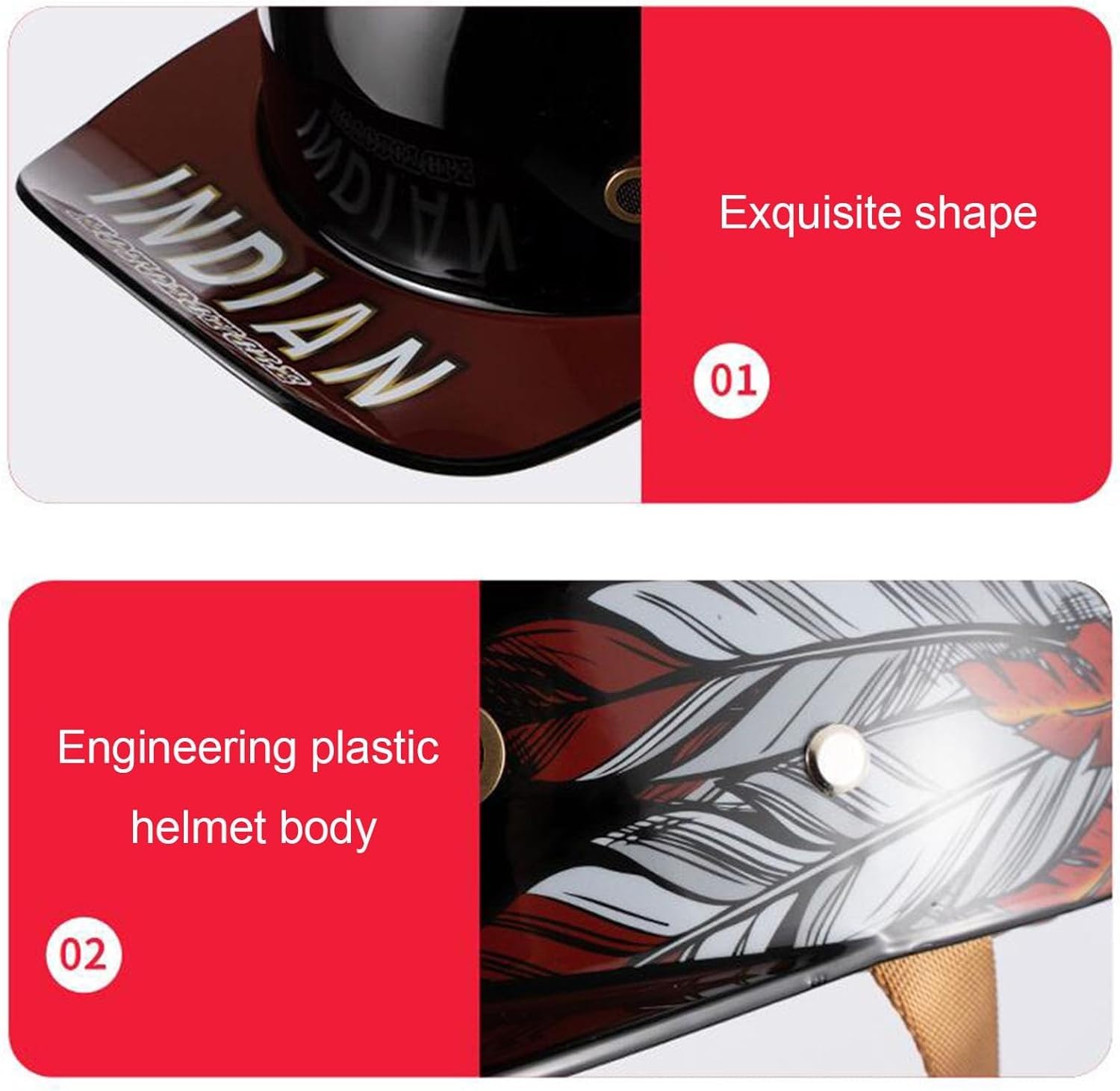 Halbschalenhelm Mit ECE-Zulassung Vintage Motorradhelm Baseball Cap Jet Helm Retro Halbschalenhelm Mit Versenkbare Sonnenblenderetro Half Helm ​Für Cruiser Chopper I,L=57-58CM