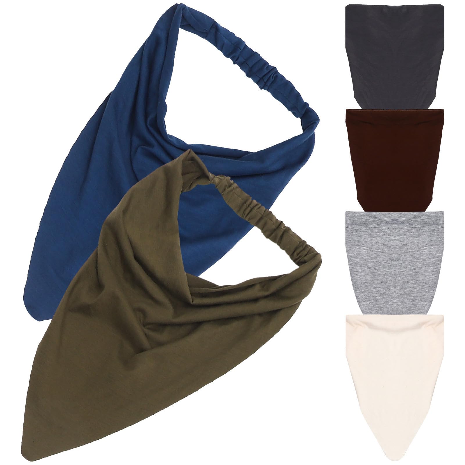 ABOOFAN Bandanas Élastiques Accessoire Élégant en Coton et Polyester Lot de 6 Foulard Confortable Style Bohème pour Femme pour Cheveux Quotidien