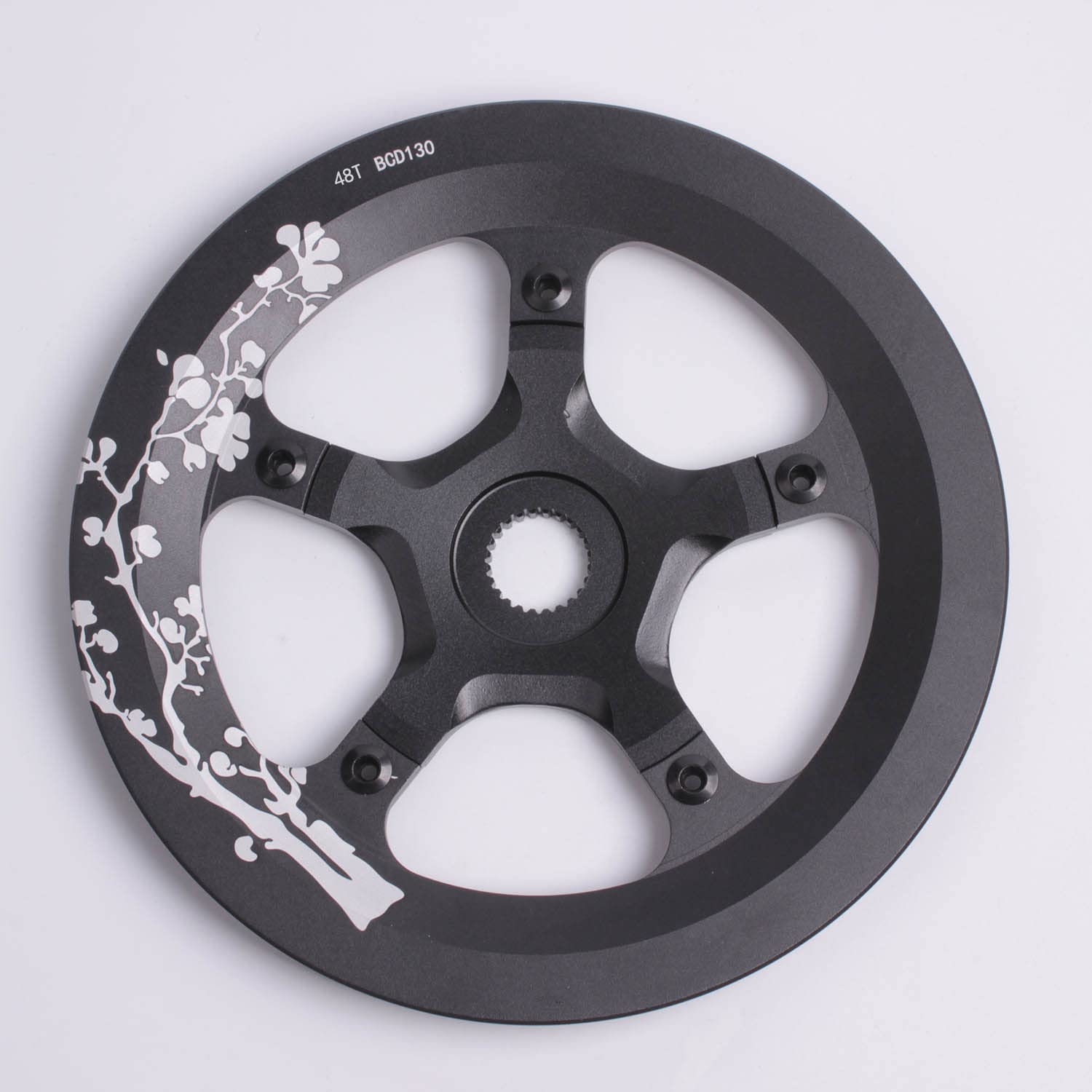 Prowheel Kettenblatt 130mm BCD - 52T-60T Aluminium Schwarz - Für 6-12 Gang Schaltungen