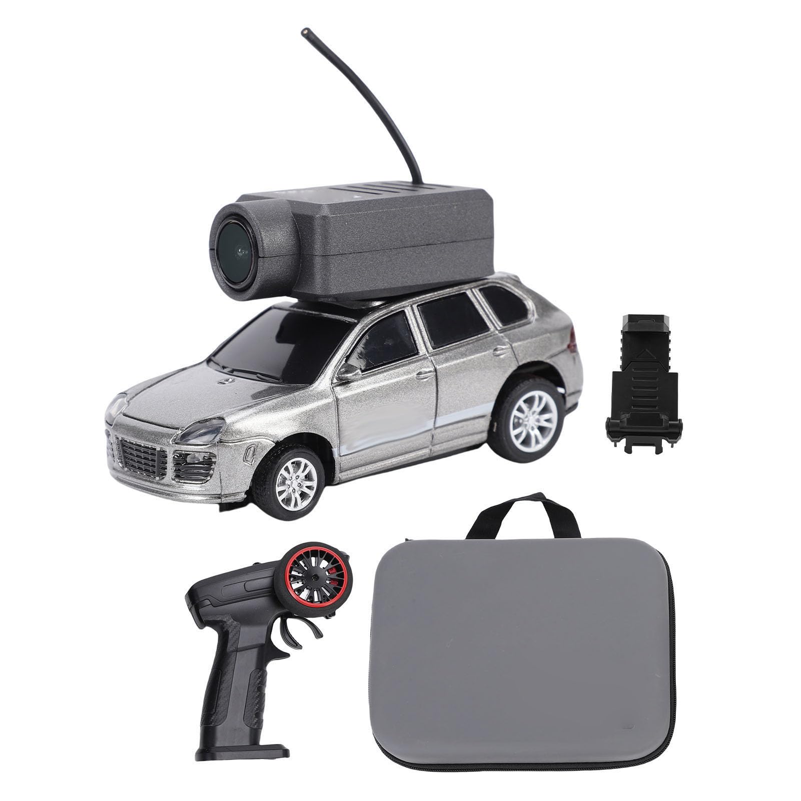 VGEBY Mini FPV RC Drift Car, Auto Telecomandata con Telecamera HD a 3 velocità in Scala 1:64 2.4G con Autostabilizzazione Giroscopica per Corse Indoor