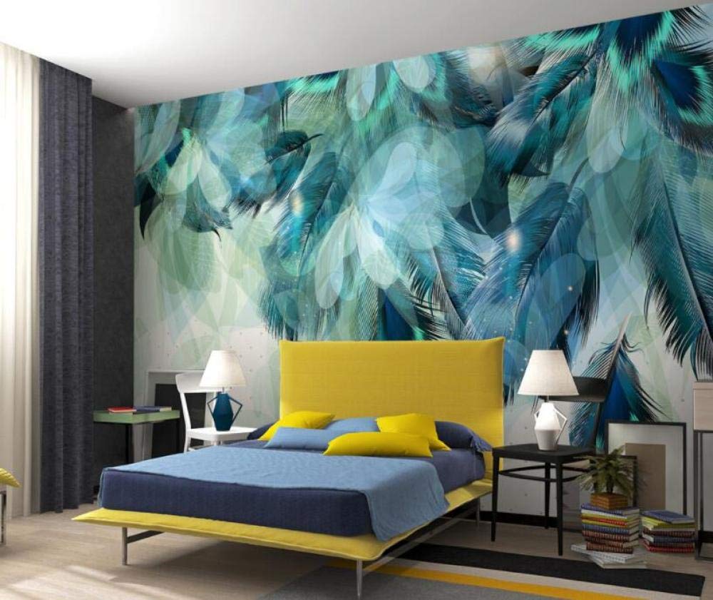 Papier peint personnalisé de haute qualité 3D bleu pour chambre
