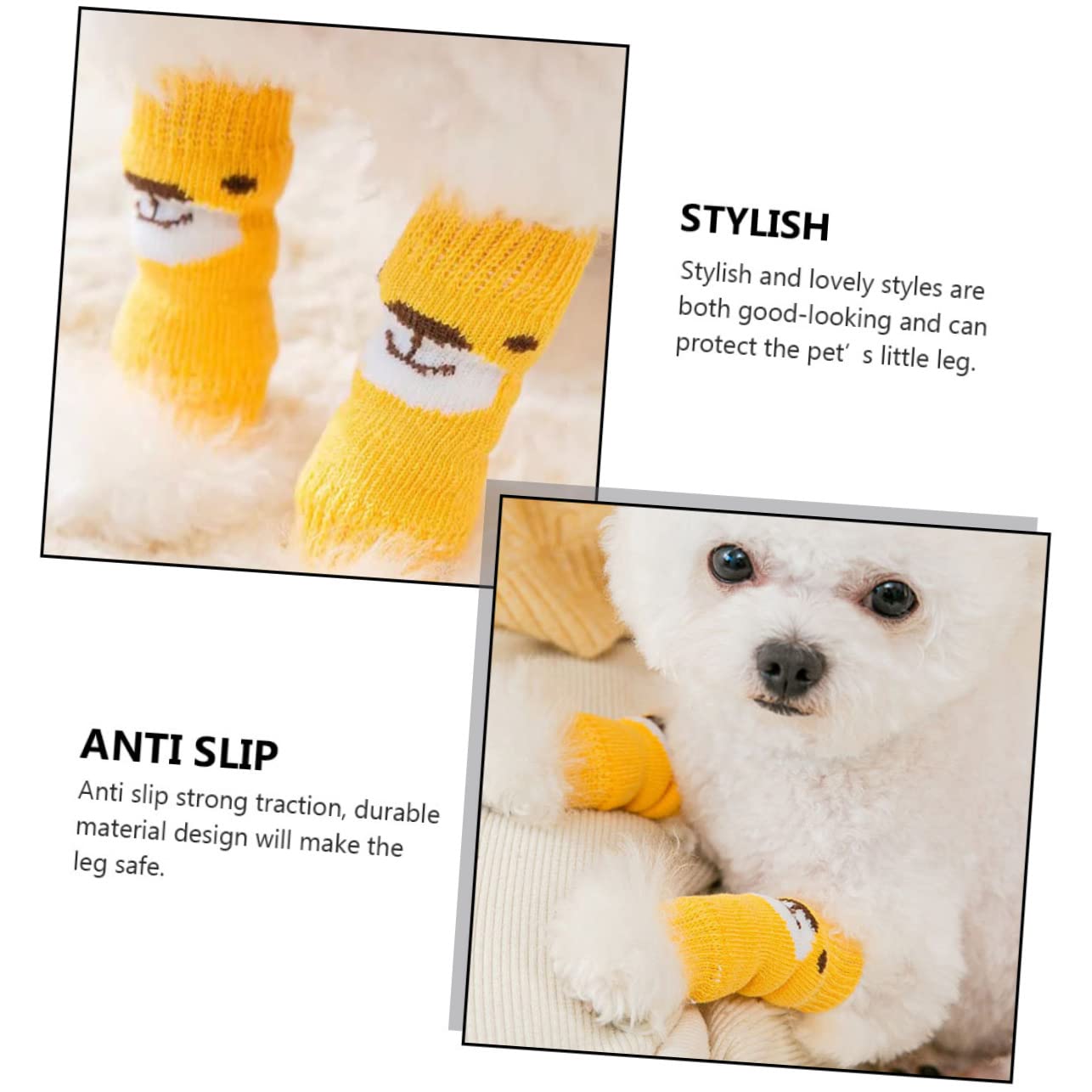HAPINARY -Slip Puppy Leg Protector Dog Leg Socks Pet Dog Covers Stretchy Warmers for Pet Supplies