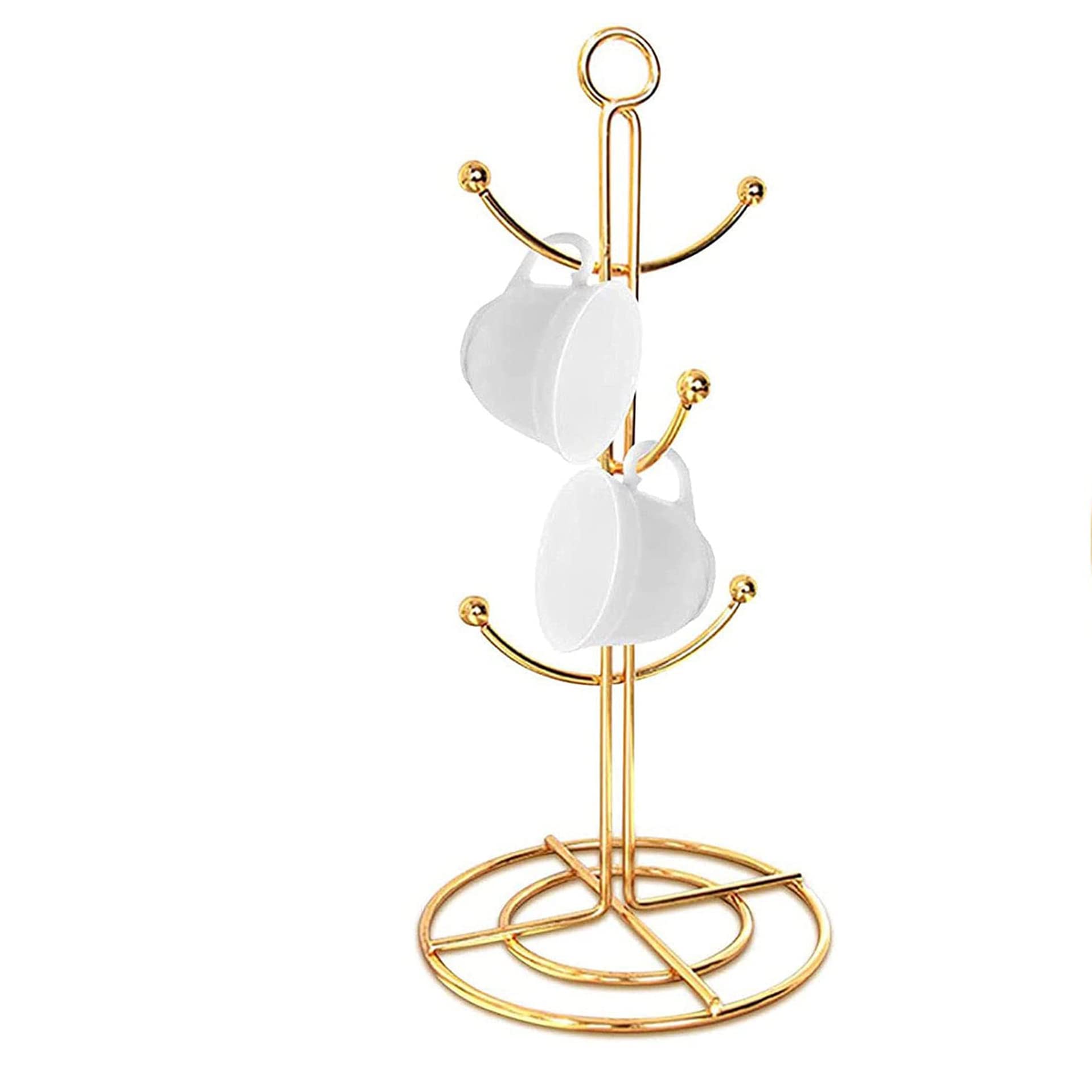 6-Mug Holder, Kitchen Mug, Coffee Mugs & Teacup Storage Rack, Coffee Counter Bar Accessory & Kitchen Countertop Organizer.