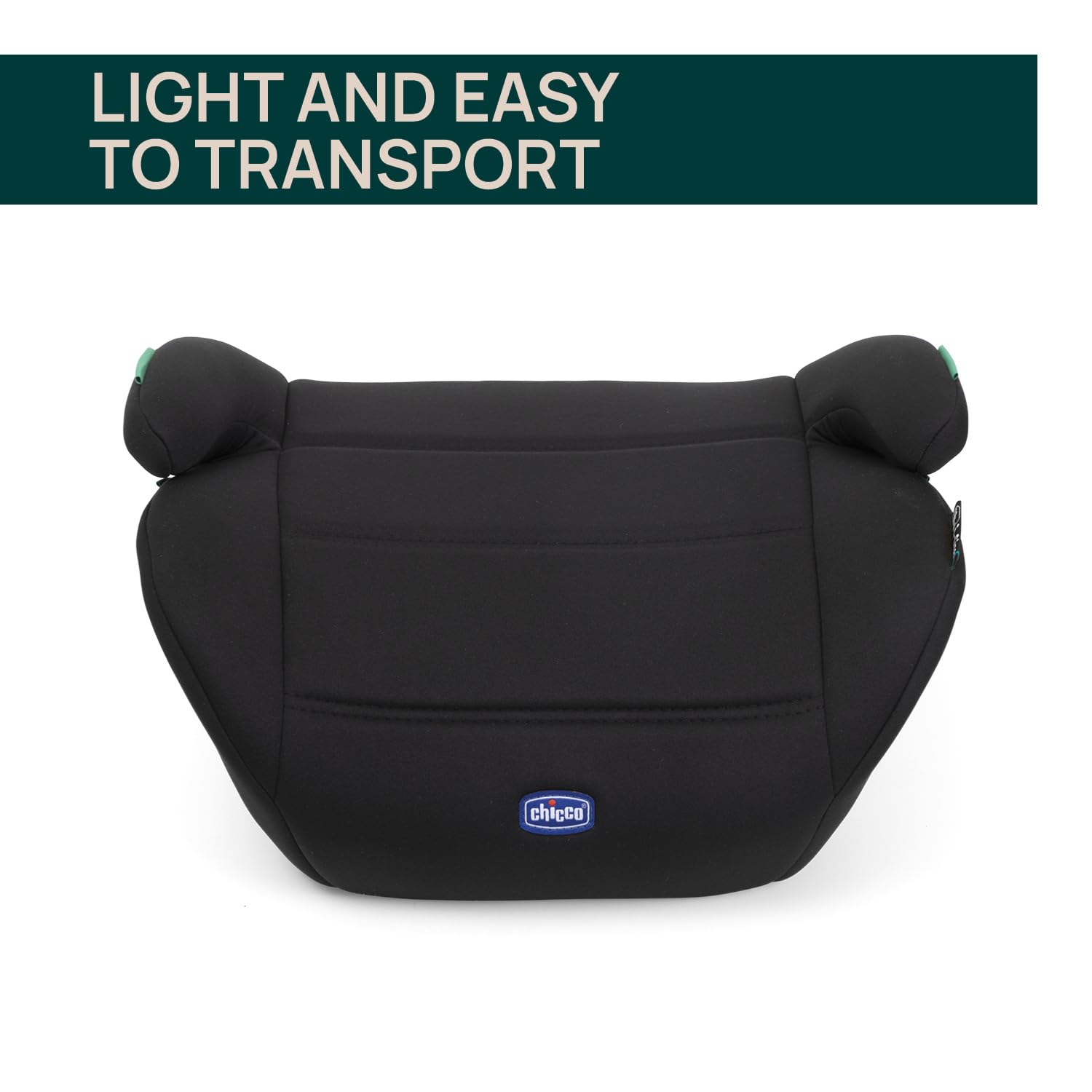 Chicco Quasar i-Size, Silla de Coche para Niños 7-12 Años (126-150 cm), Peso 23-36 kg, Grupo 3, Fácil de instalar con cinturón de seguridad de 3 puntos, Reposabrazos Acolchados y Asiento Cómodo, Negro
