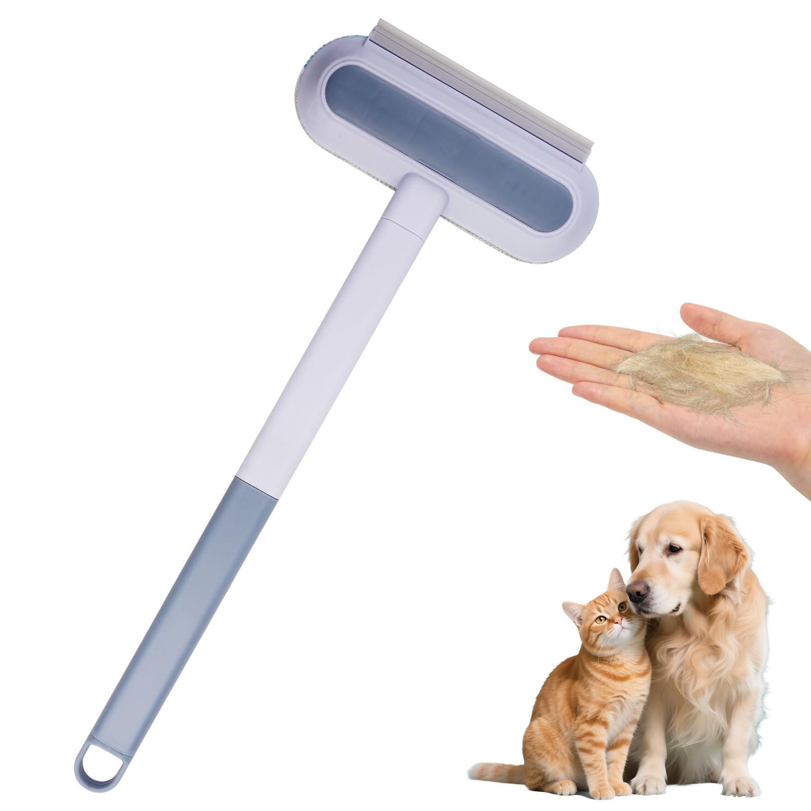 1 strumento di rimozione dei peli di animali domestici, spazzola multifunzionale per capelli, 45 cm, estensibile e riutilizzabile, per rimuovere i peli di cani e gatti, per divano, mobili, tappeti