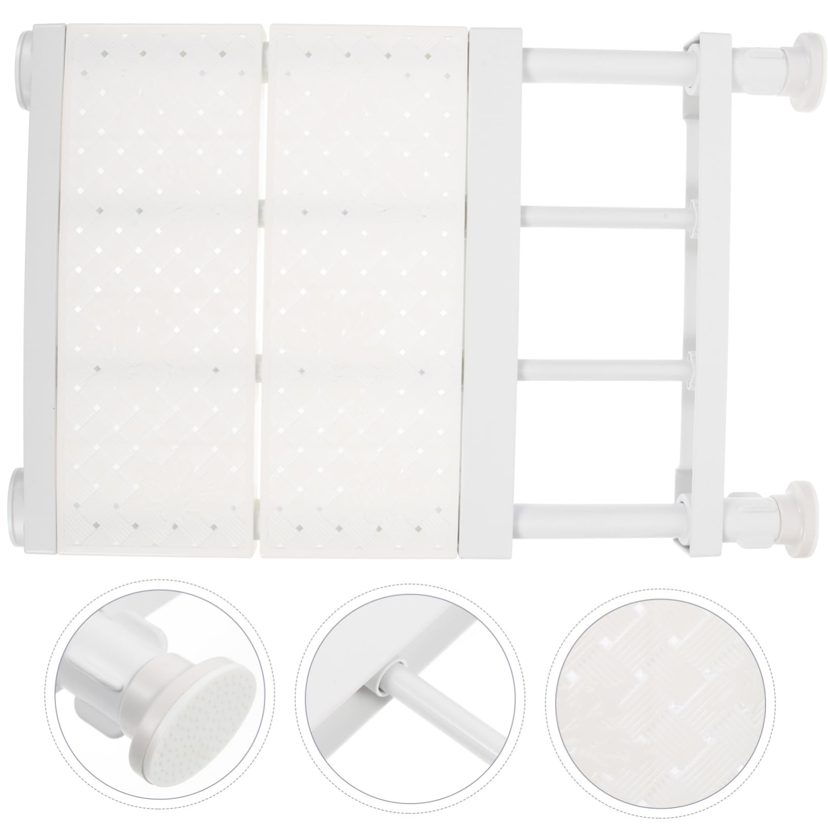 DECHOUS Telescopic Shelf Display Strong Support Rack No Screw Needed Easy Wall Mount Storage Rack