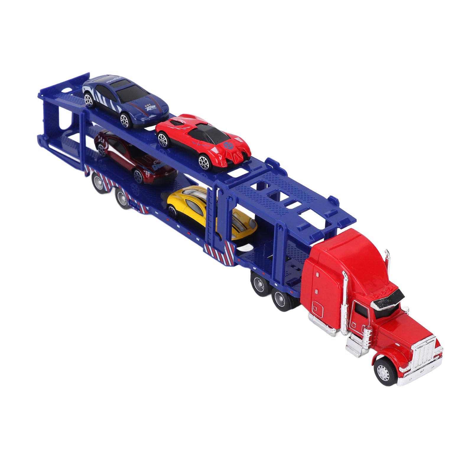 Aramox Alloy Vehicle Transporter Toy Easy to Operate Children Transport Truck Toy for Kids Aged 3-6 Indoor and Outdoor Play Set