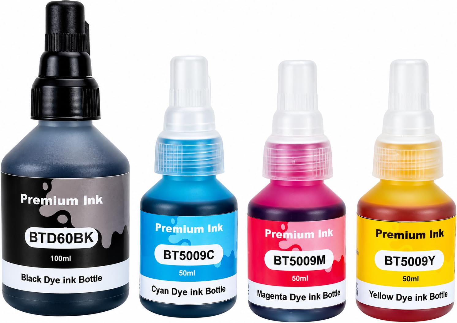 Nexnova® BTD60 BT5000 ink Compatible with Brother 4-Pack bottled for DCP - T300 T510W T710W MFC - T810W T910DW HL - T4000DW DCP - T310W T510W T710W MFC - T810W T910DW T4500DW DCP-T300