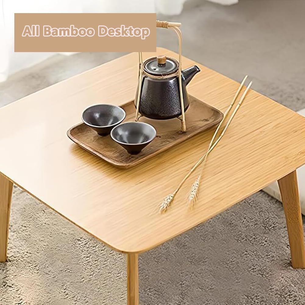 Amazon.de: JHAISMAO Bambus Couchtisch Hlzern Tatami Quadrat Teetisch 4  Tischbeine Sind Abnehmbar Fr Schlafzimmer Erkerfenster Niedriger  Teetisch(Size:70x70x40cm)