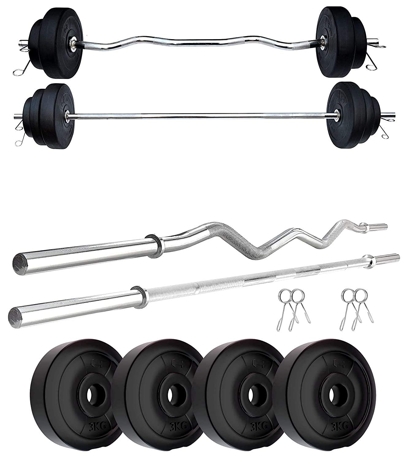 See full amazon price history chart for BK SPORTS BK Gym Combo Kit of PVC Weight Plate 3KGX4 Set with 4 Ft Straight Rod + 3FT Zigzag Curl Rod + 4 Spring Locks Exercise & Fitness Set BK SPORTS BK Gym Combo Kit of PVC Weight Plate 3KGX4 Set with 4 Ft Straight Rod + 3FT Zigzag Curl Rod + 4 Spring Locks Exercise & Fitness Set (B095YRBWZJ) Amazon Price History, Amazon Price Tracker