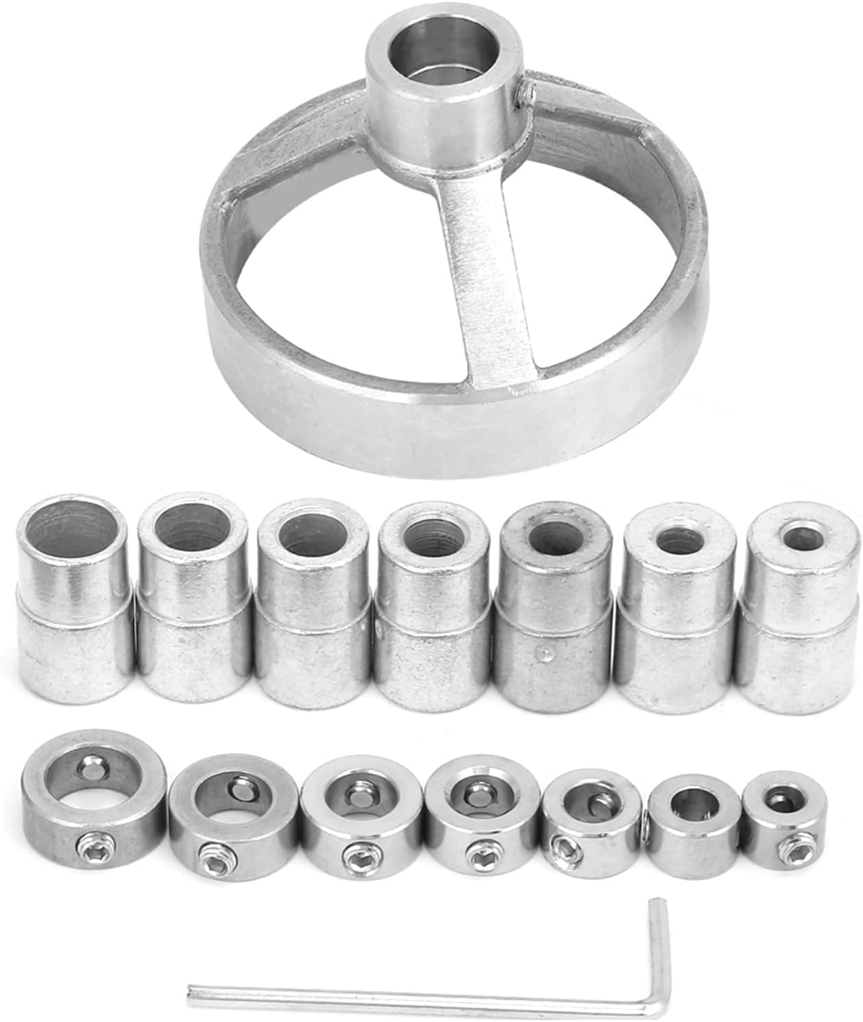 Straight Hole Drilling Positioner, 16 Pcs Drilling Locator, Drill Woodworking Hole Puncher Vertical Drilling Fixture Wood Working Locator, Jigs (16 piece set)