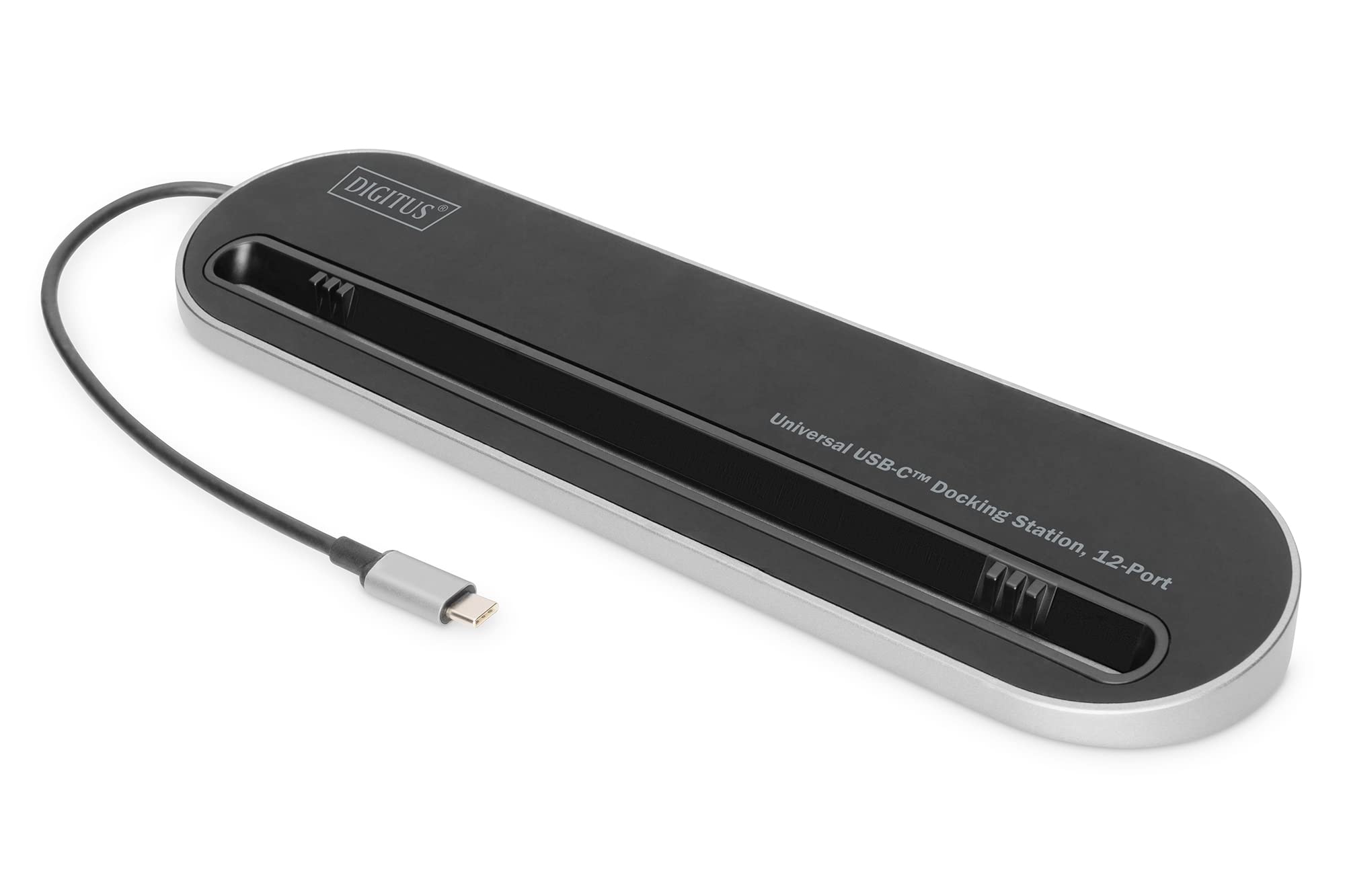 DIGITUS Station d'accueil USB-C - 8 Ports - 2X HDMI UltraHD 4k/60Hz - 2X USB-A 3.2 Gen2-1x USB-C 100W PD 3.0-1x RJ45 - Double Lecteur de Cartes - Gris