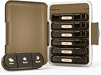 Vista 11 de Organizador semanal de píldoras 4 veces al día, caja de píldoras de 7 días 4X, estuche de píldoras portátil para viajes