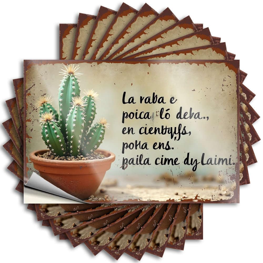 Saying Teenage Military Fun Case A Cactus in A Pot with A Quote. - Scratch Resistant Stickers(12X18CM)