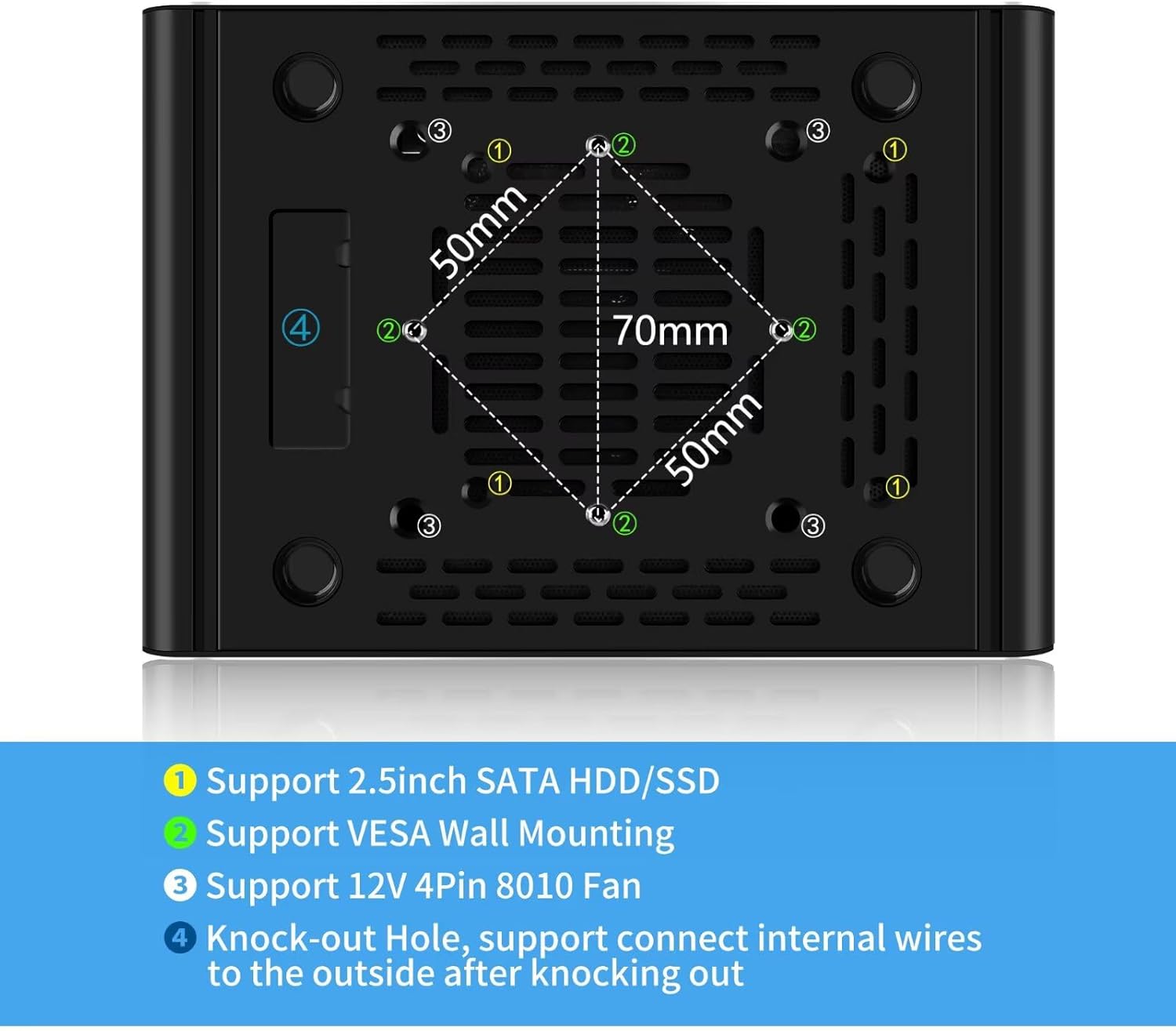 N150 Mini PC, Dual 10GB SFP+ Micro Firewall Appliance, 2 x i226V 2.5GbE LAN, DDR5 8GB RAM 256GB NVMe SSD, AES-NI, OPNsense Hardware, TypeC Port, TF Card Slot, SPK/MIC