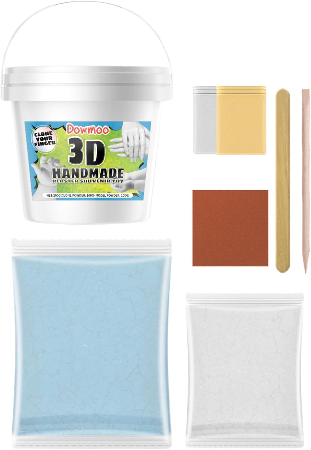 Hand Casting Kit - 3D Manual Molding Kit, White Hands Casting Kit | Christmas Craft Plaster Mold Set | Souvenir Making Tools for Adults, Kids, P