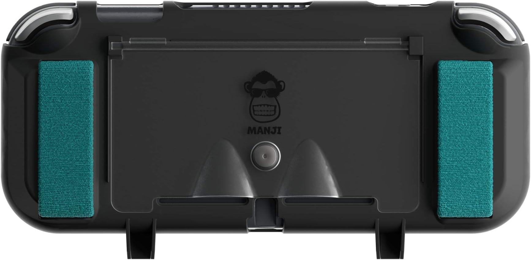 Manji Command Shell for Switch Lite - Turquoise Color Nintendo Switch Lite Case with Straps Ultra Durable Hard TPU Shell Cover Case with Anti-Shock Scratch Protection and Soft Touch Comfort Grip