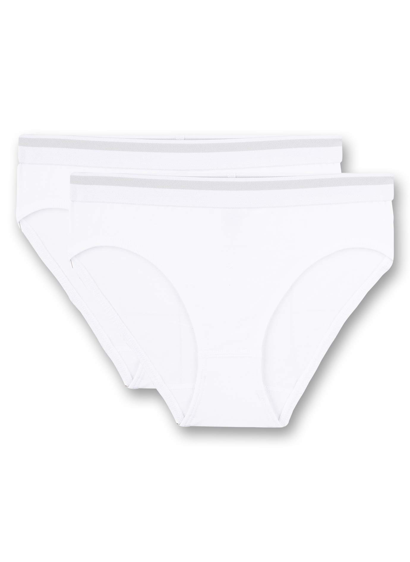 Sanetta Girls' Rioslip (Double Pack) White and Sustainable Underwear for Girls Made of Cotton Contents: Set of 2 Underwear for Girls, White, 176