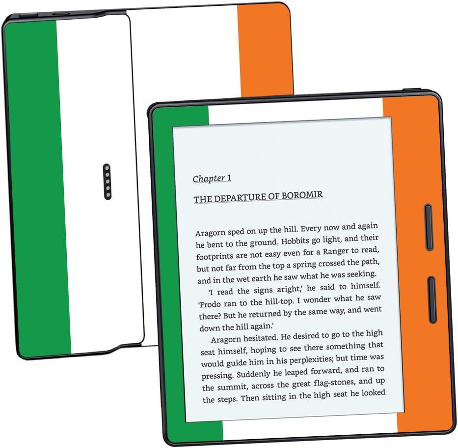 MightySkins Skin Compatible with Amazon Kindle Oasis 6" (8th Gen) - Irish Flag | Protective, Durable, and Unique Vinyl Decal wrap Cover | Easy to Apply, Remove, and Change Styles | Made in The USA