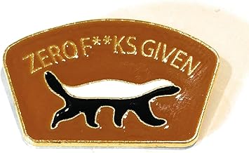 Bulk 20 Pack of Zero Cares Given Lapel Morale Pins - Tell The World You Are A Honey Badger - Perfect Employee or Customer Recognition Gift