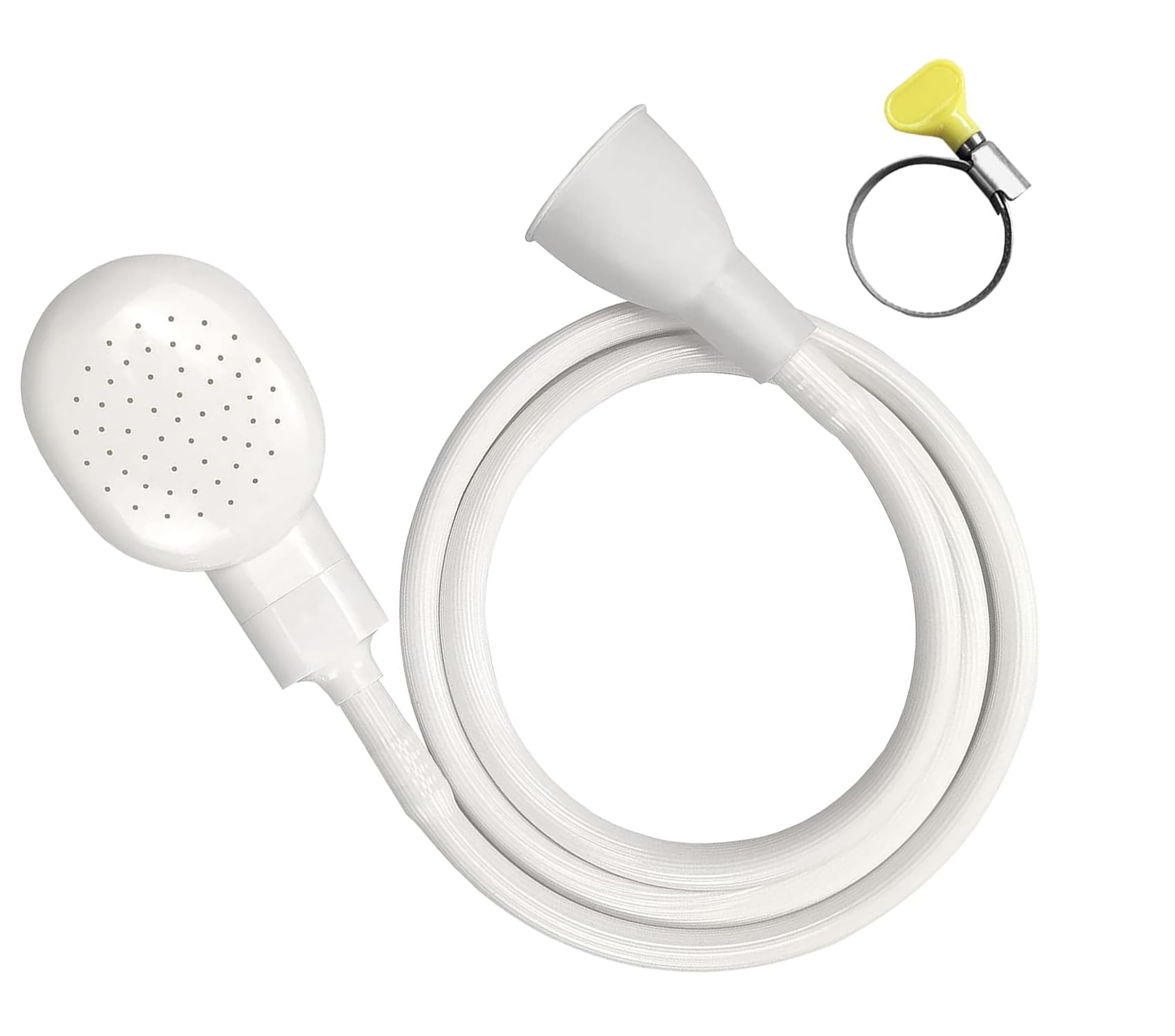 Woofy Multifunctional Pet Grooming Portable Handheld Shower Head with Tub Faucet Sprayer Hose Kit Suitable for Bathing, Bucket Filling and Washing Hair (White)