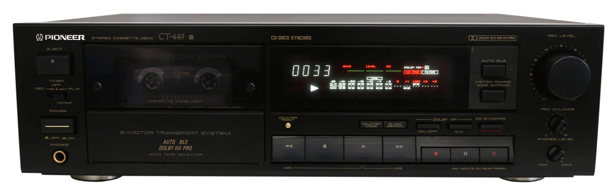 Pioneer CT-449 Kassettendeck in schwarz