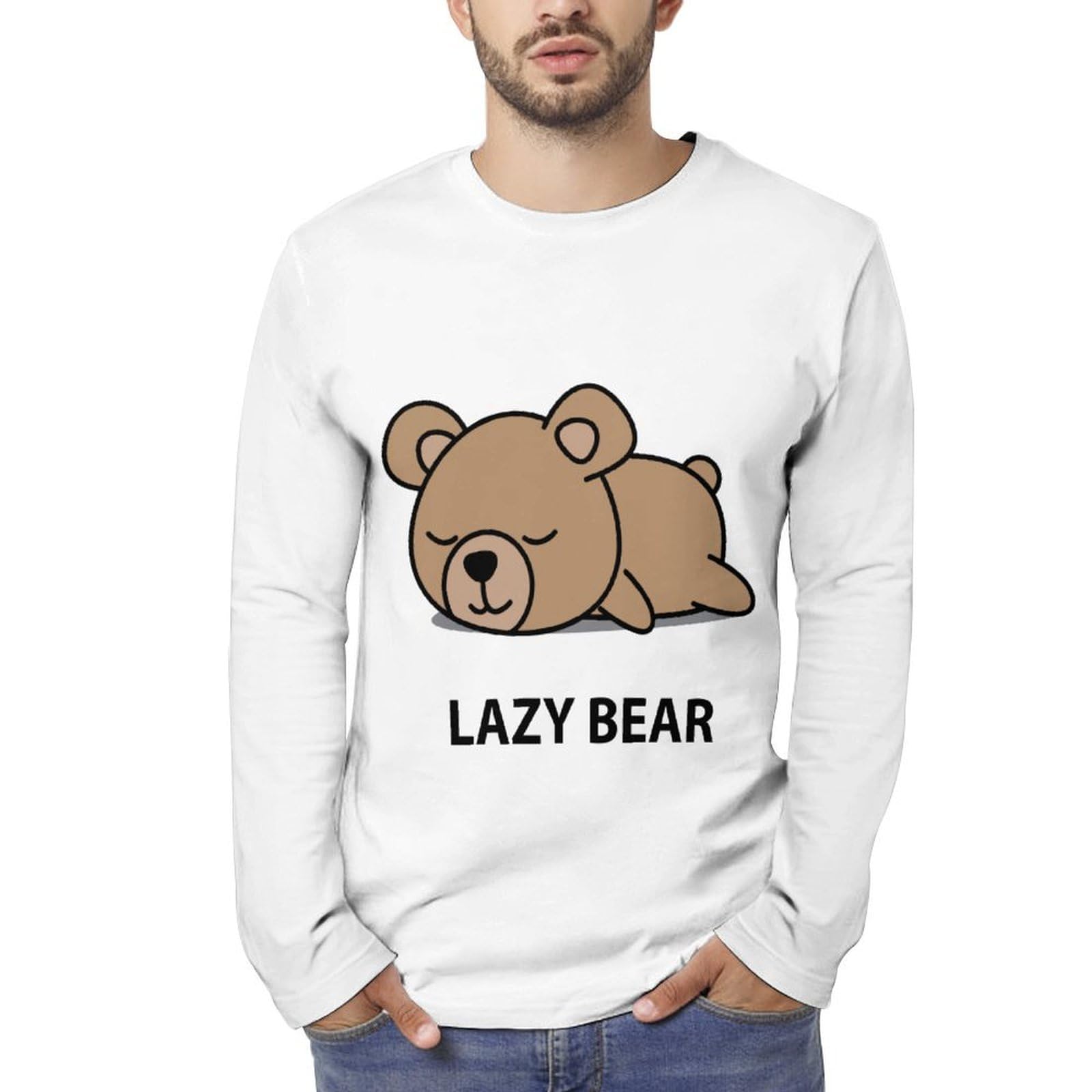 Amazon.co.jp: メンズ 長袖Tシャツ かわいい くま トップス 大きい 