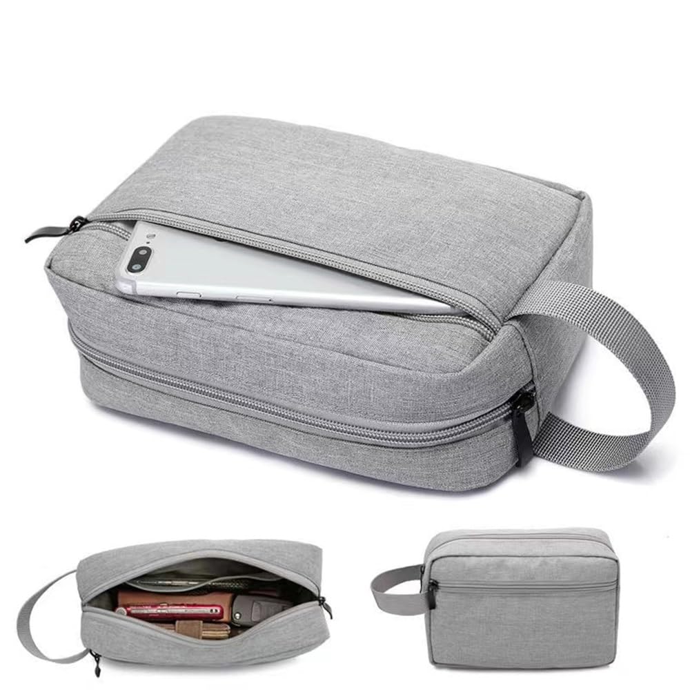Borsa da Toilette di Grande capacità, Portatile, per Uomo, Donna, con Articoli da Toilette Essenziali, Impermeabile, a Mano.