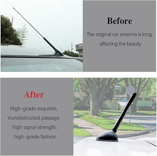 Miniatura 6 de Antena de fibra de carbono, antena de radio de fibra de carbono corta de 4.7 pulgadas, antena automotriz corta de fibra de carbono, mini antena de