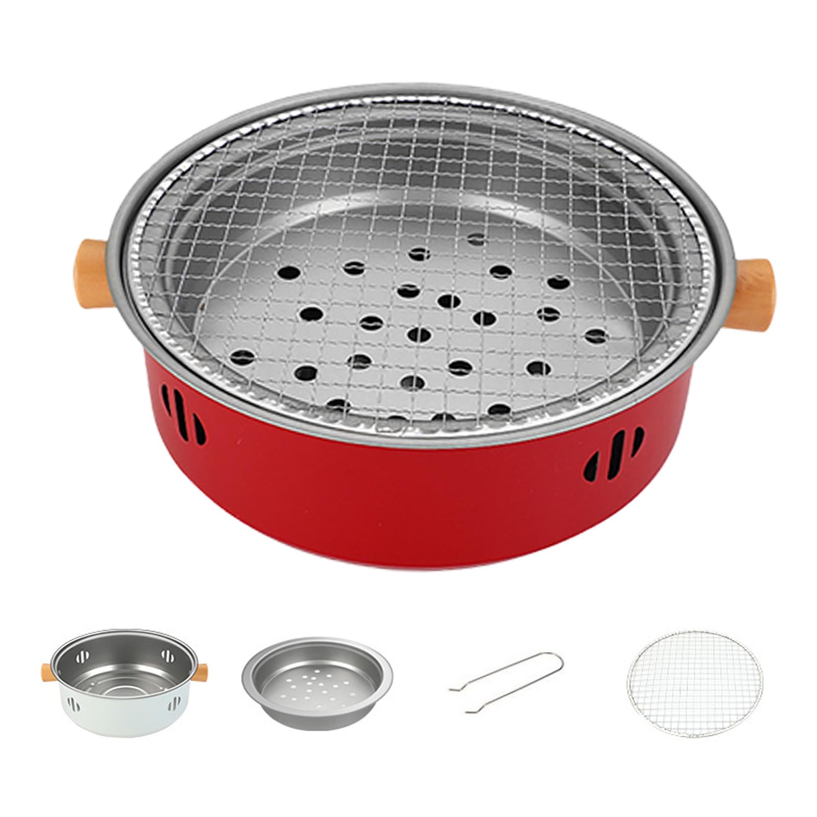 HUANGING Portable Outdoor BBQ Grills Set with Quick Heating Technology for Camping Picnics and Family Gatherings Safe Stable BBQ Grills